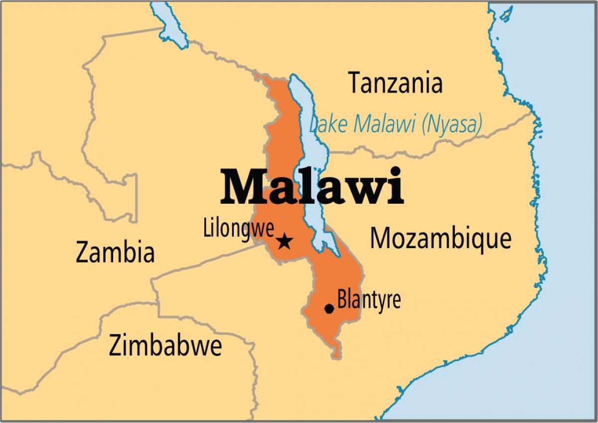 kart over Malawi lilongwe