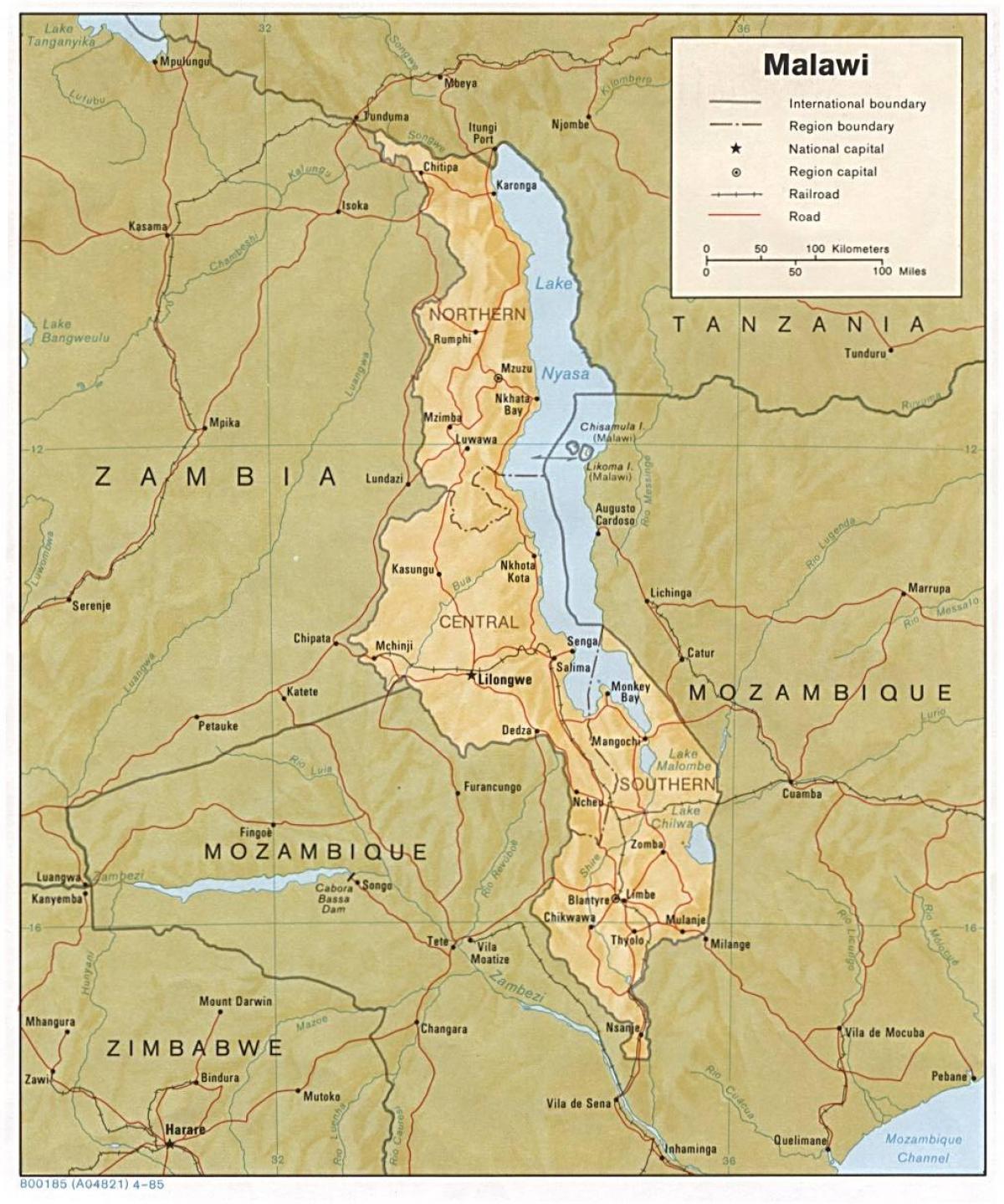 lake Malawi på kartet