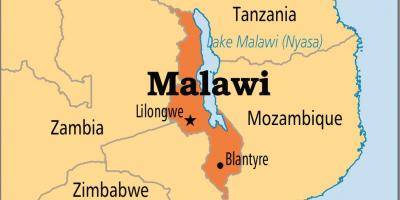 Kart over Malawi lilongwe